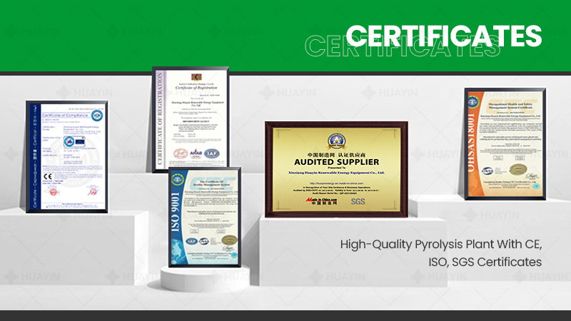 pyrolysis machine certificates